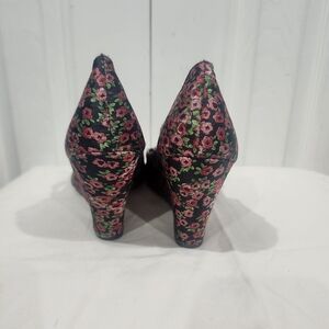 Rocket Dog Black and Pink Floral Heels